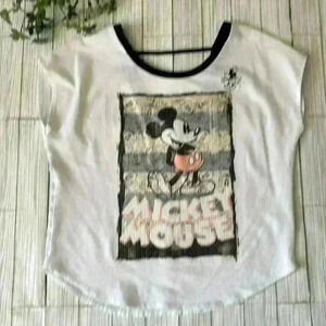 Original Disney Parks Disney Boutique cap sleeve mixed media sequined top